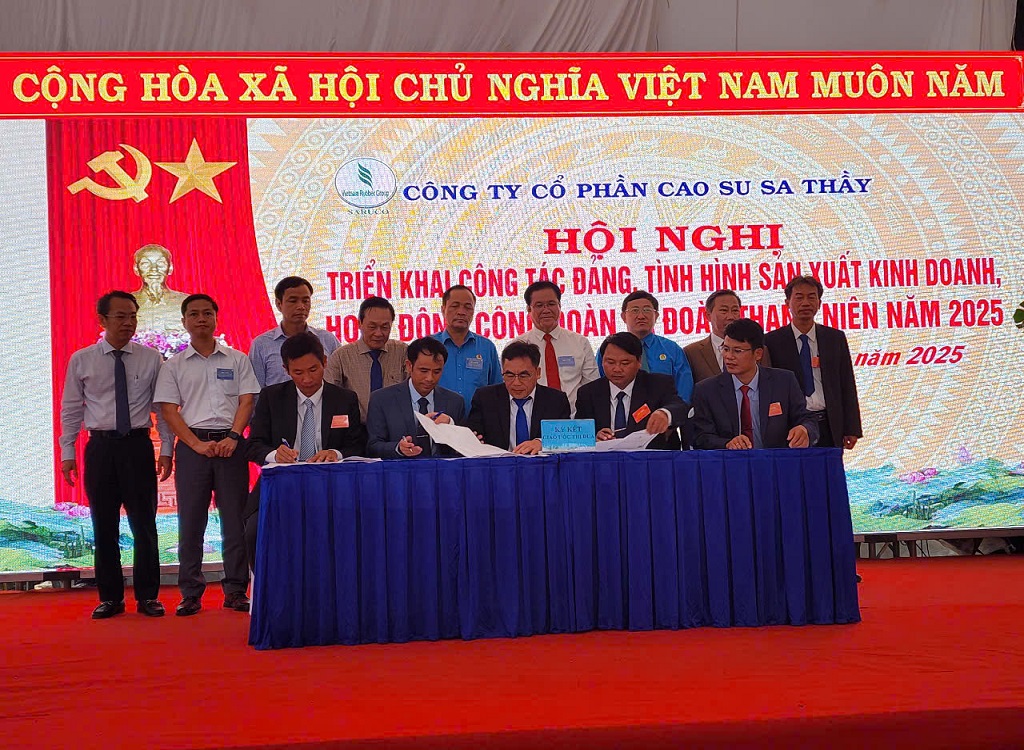 Cao su Sa Thầy quyết tâm hoàn thành tốt nhiệm vụ năm 2025